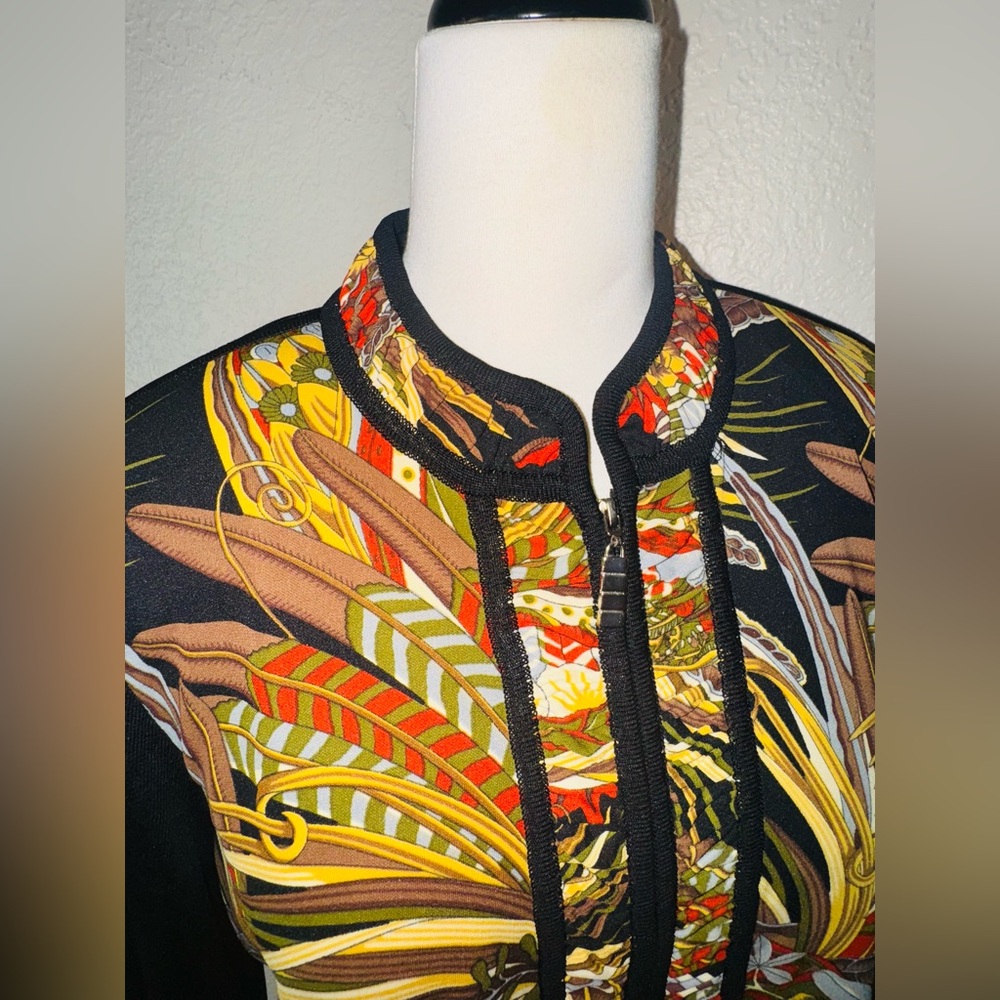 Colorful Misook Zipper Jacket - Picture 4 of 10